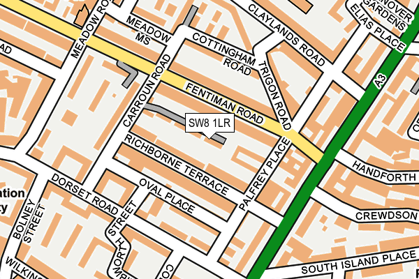 SW8 1LR map - OS OpenMap – Local (Ordnance Survey)