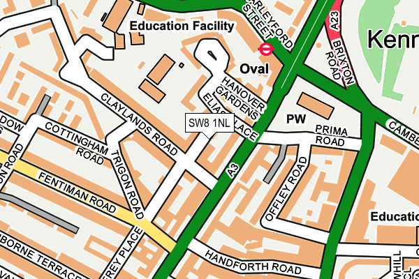 SW8 1NL map - OS OpenMap – Local (Ordnance Survey)