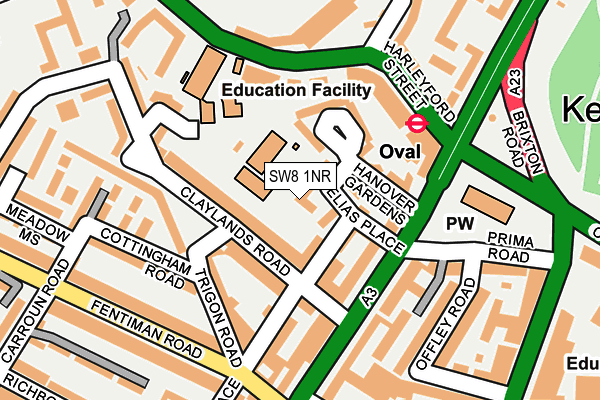 SW8 1NR map - OS OpenMap – Local (Ordnance Survey)