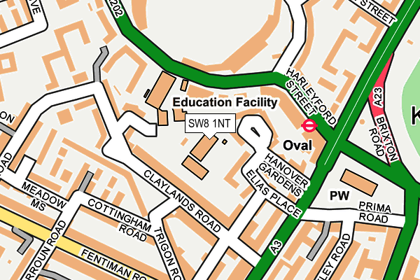 SW8 1NT map - OS OpenMap – Local (Ordnance Survey)