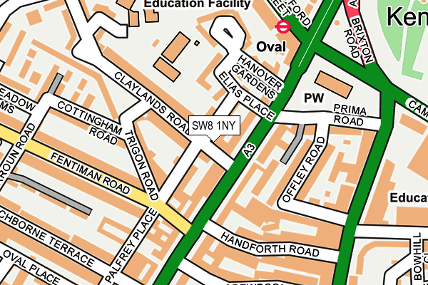 SW8 1NY map - OS OpenMap – Local (Ordnance Survey)