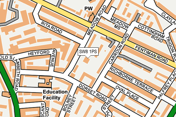 SW8 1PS map - OS OpenMap – Local (Ordnance Survey)