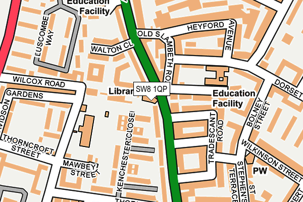SW8 1QP map - OS OpenMap – Local (Ordnance Survey)