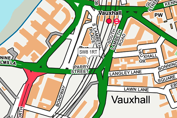 SW8 1RT map - OS OpenMap – Local (Ordnance Survey)