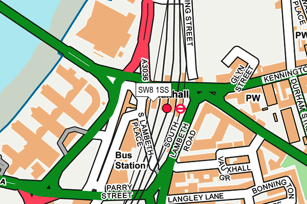 SW8 1SS map - OS OpenMap – Local (Ordnance Survey)