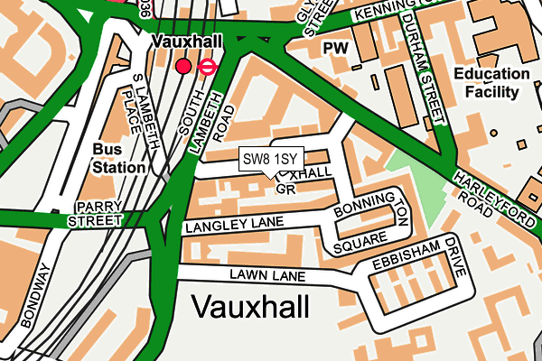 SW8 1SY map - OS OpenMap – Local (Ordnance Survey)