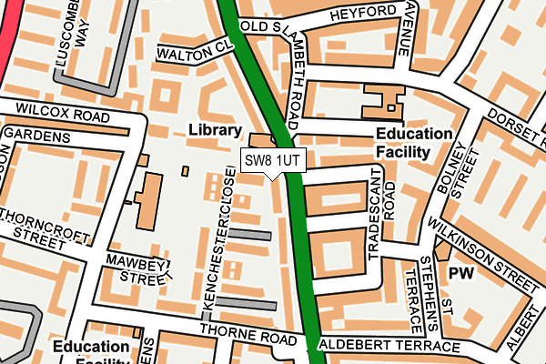 SW8 1UT map - OS OpenMap – Local (Ordnance Survey)