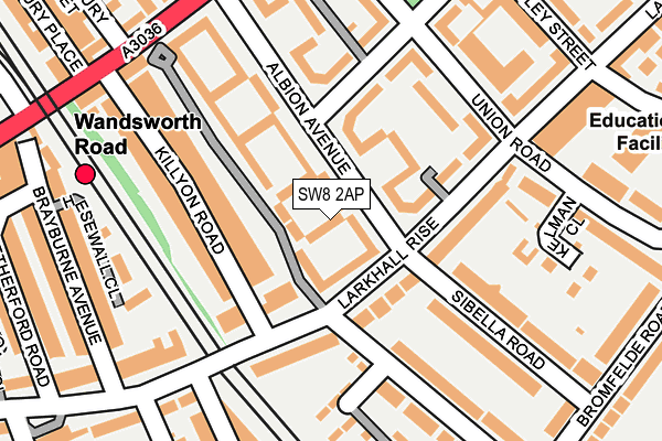 SW8 2AP map - OS OpenMap – Local (Ordnance Survey)