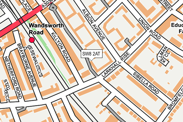 SW8 2AT map - OS OpenMap – Local (Ordnance Survey)