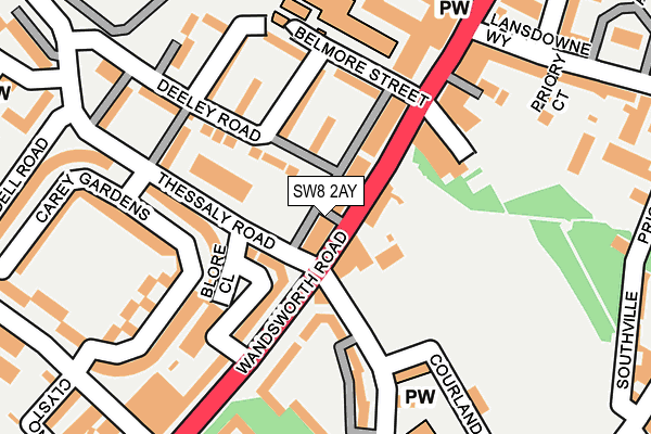 SW8 2AY map - OS OpenMap – Local (Ordnance Survey)