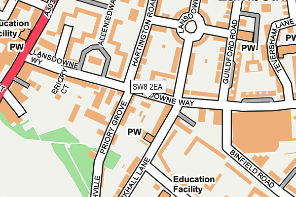 SW8 2EA map - OS OpenMap – Local (Ordnance Survey)