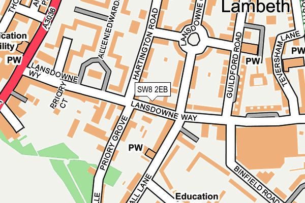 SW8 2EB map - OS OpenMap – Local (Ordnance Survey)