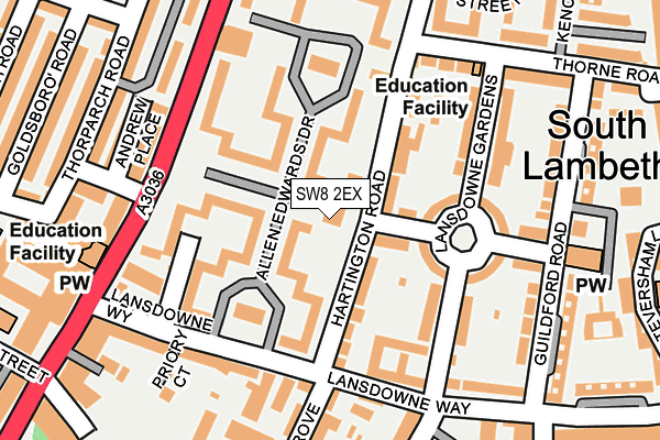 SW8 2EX map - OS OpenMap – Local (Ordnance Survey)