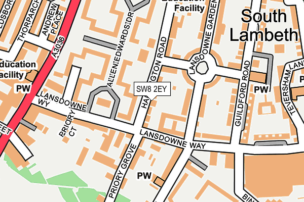 SW8 2EY map - OS OpenMap – Local (Ordnance Survey)