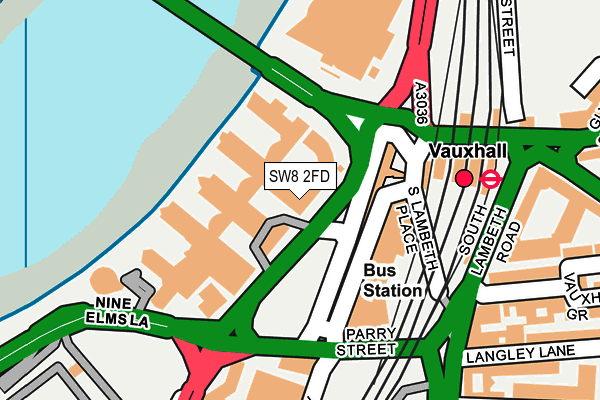 SW8 2FD map - OS OpenMap – Local (Ordnance Survey)