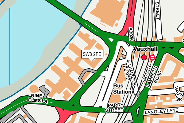 SW8 2FE map - OS OpenMap – Local (Ordnance Survey)