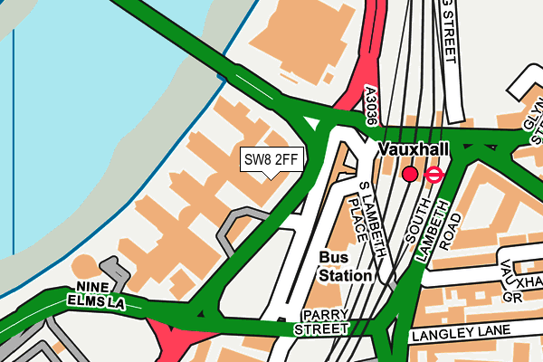 SW8 2FF map - OS OpenMap – Local (Ordnance Survey)