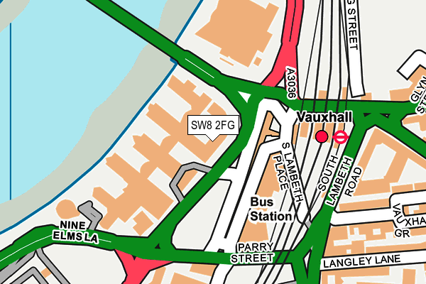 SW8 2FG map - OS OpenMap – Local (Ordnance Survey)
