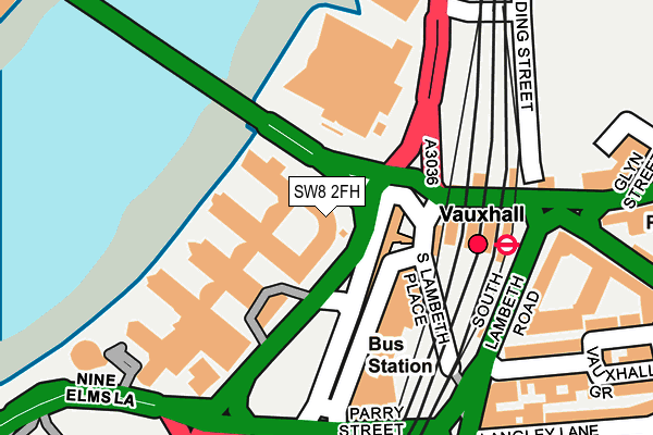 SW8 2FH map - OS OpenMap – Local (Ordnance Survey)