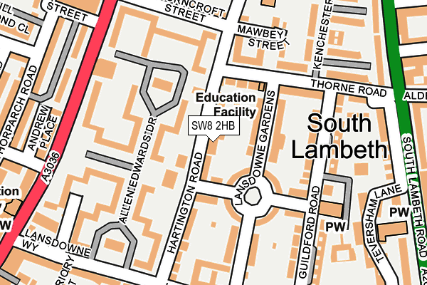 SW8 2HB map - OS OpenMap – Local (Ordnance Survey)