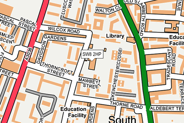 SW8 2HP map - OS OpenMap – Local (Ordnance Survey)