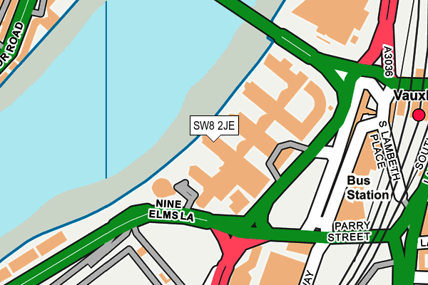 SW8 2JE map - OS OpenMap – Local (Ordnance Survey)