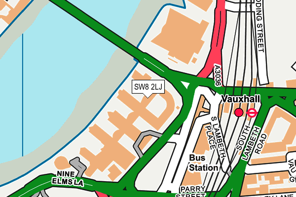 SW8 2LJ map - OS OpenMap – Local (Ordnance Survey)