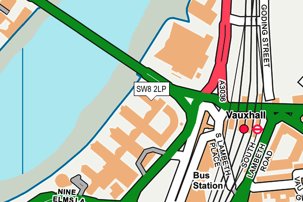 SW8 2LP map - OS OpenMap – Local (Ordnance Survey)
