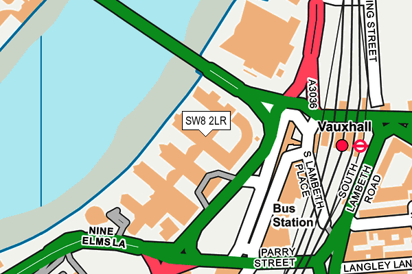 SW8 2LR map - OS OpenMap – Local (Ordnance Survey)