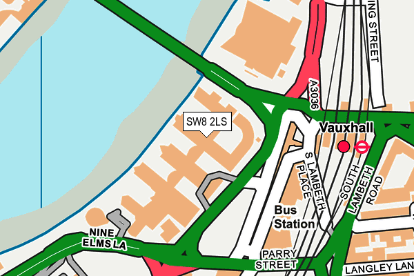 SW8 2LS map - OS OpenMap – Local (Ordnance Survey)