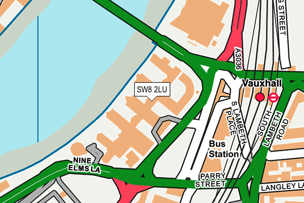 SW8 2LU map - OS OpenMap – Local (Ordnance Survey)
