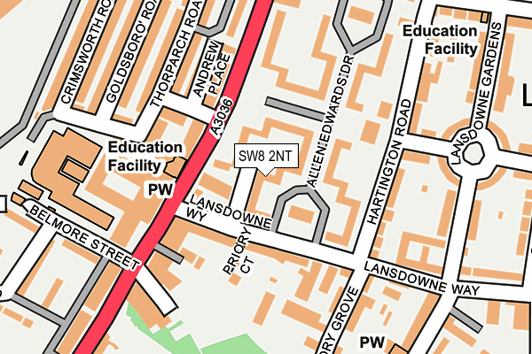 SW8 2NT map - OS OpenMap – Local (Ordnance Survey)