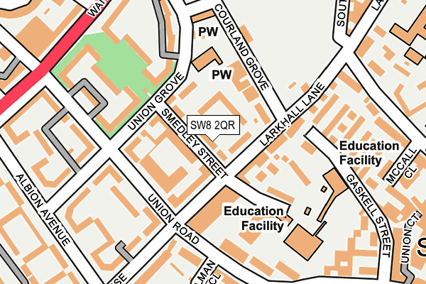 SW8 2QR map - OS OpenMap – Local (Ordnance Survey)