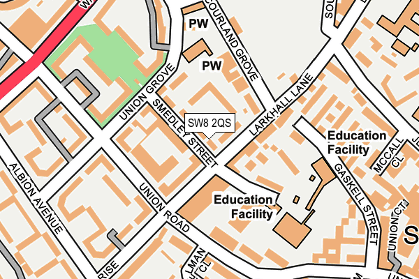 SW8 2QS map - OS OpenMap – Local (Ordnance Survey)