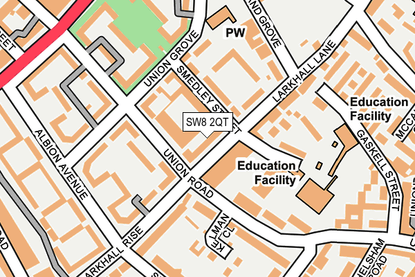 SW8 2QT map - OS OpenMap – Local (Ordnance Survey)