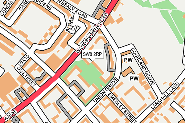 SW8 2RP map - OS OpenMap – Local (Ordnance Survey)