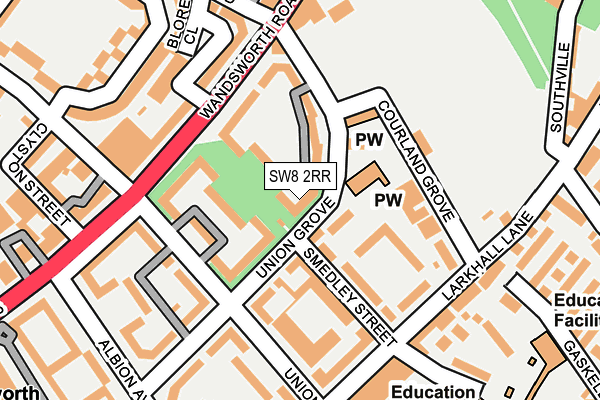 SW8 2RR map - OS OpenMap – Local (Ordnance Survey)