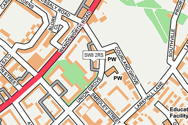 SW8 2RS map - OS OpenMap – Local (Ordnance Survey)