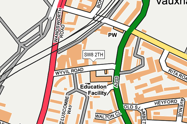 SW8 2TH map - OS OpenMap – Local (Ordnance Survey)