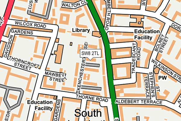 SW8 2TL map - OS OpenMap – Local (Ordnance Survey)