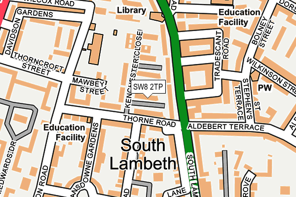 SW8 2TP map - OS OpenMap – Local (Ordnance Survey)