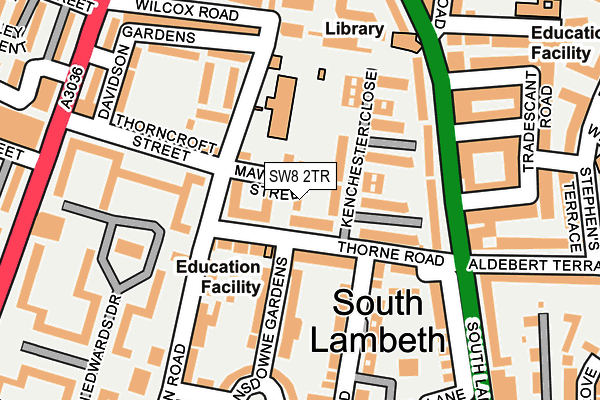 SW8 2TR map - OS OpenMap – Local (Ordnance Survey)