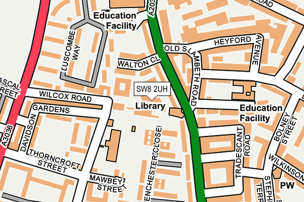 SW8 2UH map - OS OpenMap – Local (Ordnance Survey)