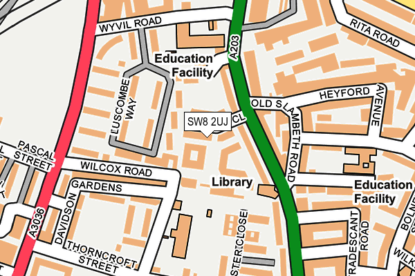 SW8 2UJ map - OS OpenMap – Local (Ordnance Survey)