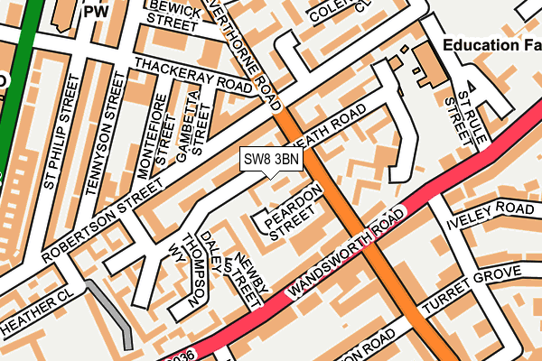 SW8 3BN map - OS OpenMap – Local (Ordnance Survey)