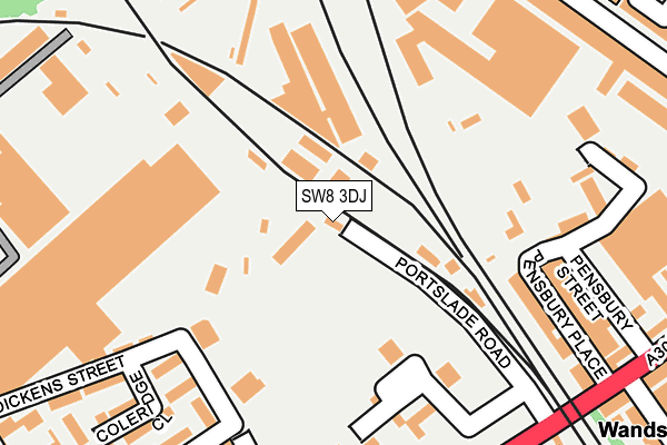 SW8 3DJ map - OS OpenMap – Local (Ordnance Survey)