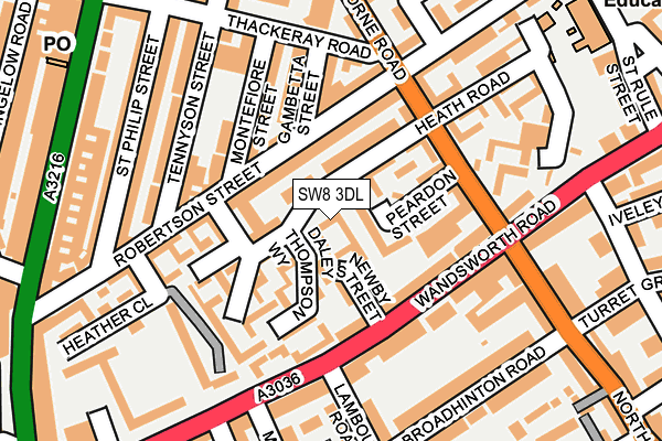 SW8 3DL map - OS OpenMap – Local (Ordnance Survey)