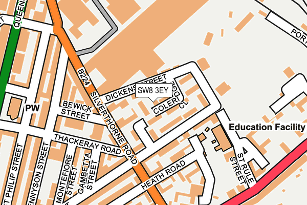 SW8 3EY map - OS OpenMap – Local (Ordnance Survey)