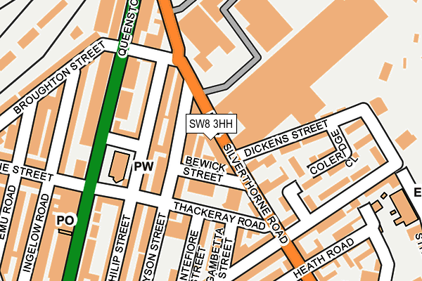 SW8 3HH map - OS OpenMap – Local (Ordnance Survey)
