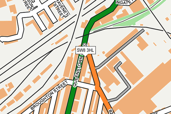 SW8 3HL map - OS OpenMap – Local (Ordnance Survey)